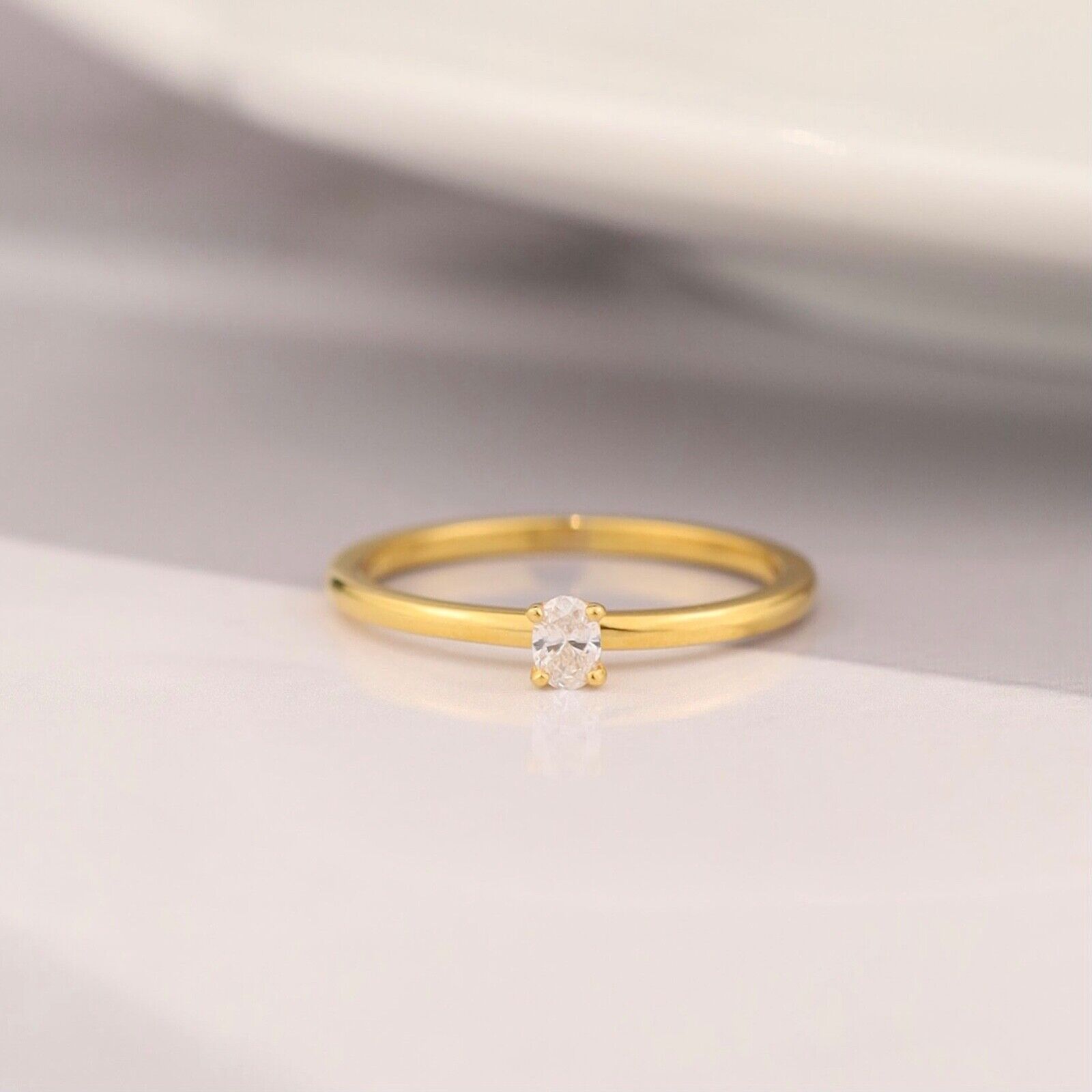 .09 Carat Diamond Engagement Ring 18k Yellow Gold ER0265-YG