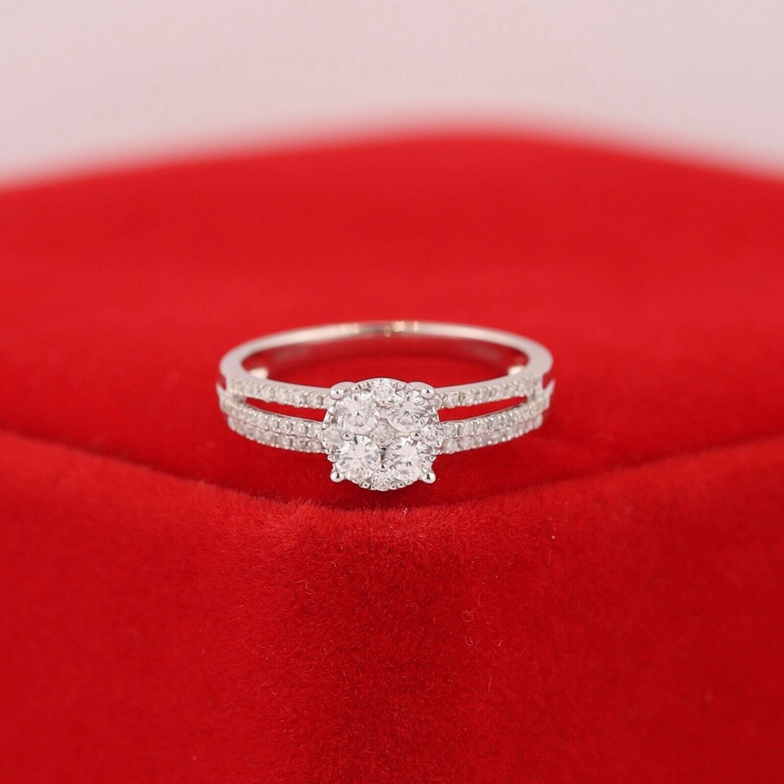 .50 CTW Diamond Engagement Ring 18k White Gold ER0215-WG