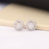 .96 CTW Diamond 2-Way Earrings 18k White Gold E052-WG