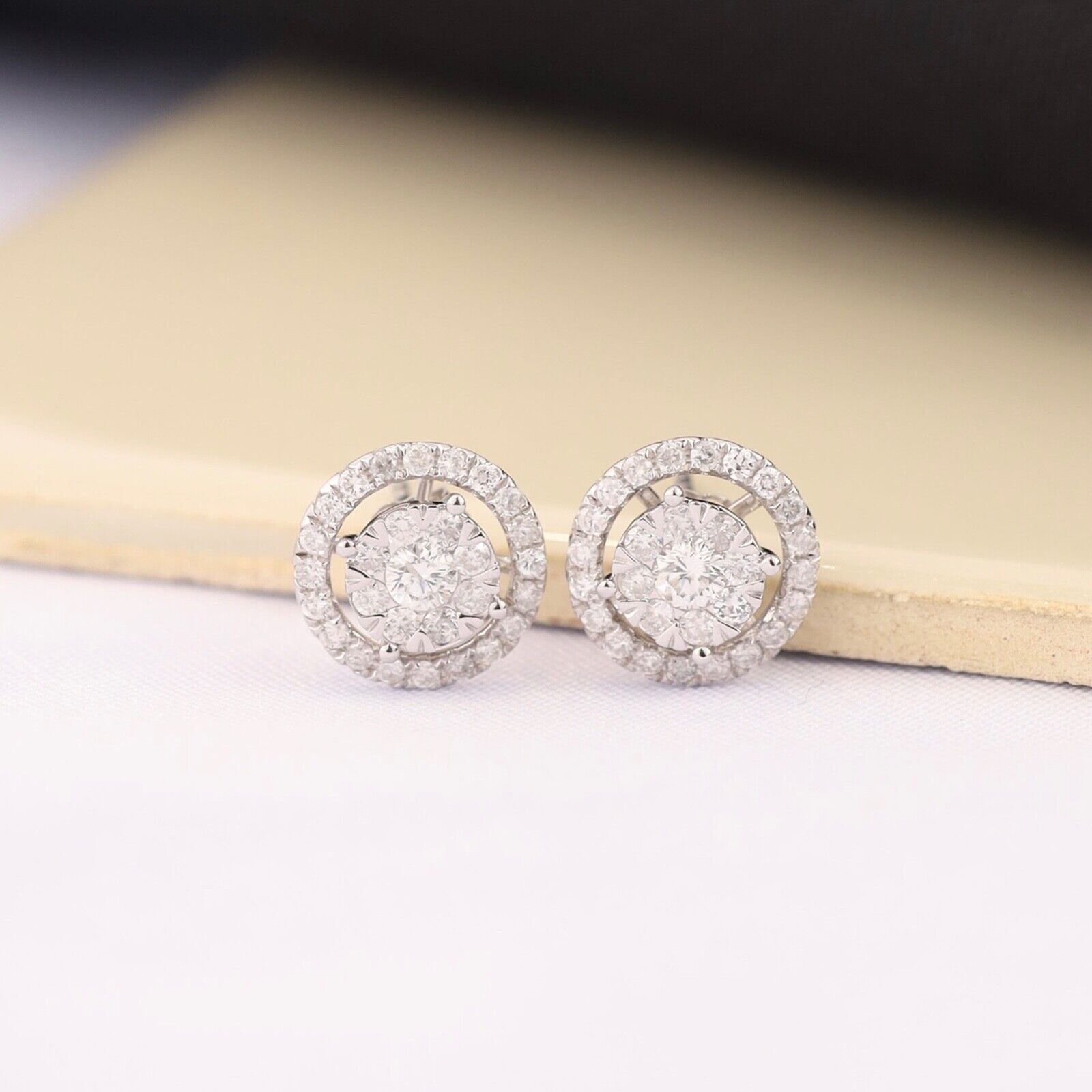 .96 CTW Diamond 2-Way Earrings 18k White Gold E052-WG
