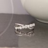 .91 CTW Diamond Half Eternity Ring 18K White Gold HE402