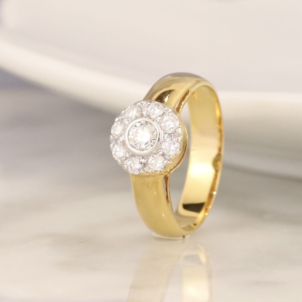 .50 CTW Diamond Ring 14k Yellow Gold R361-YG