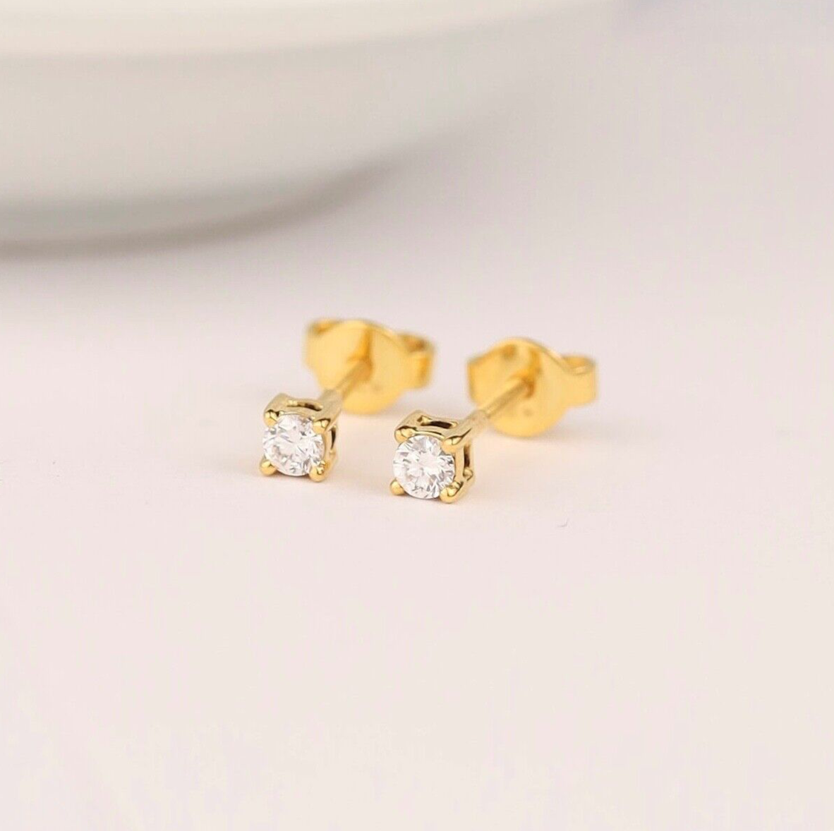 .16 CTW Diamond Stud Earrings 18k Yellow Gold E059-YG