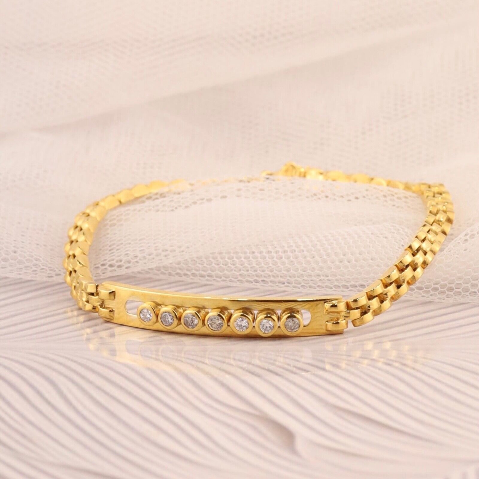 .40 CTW Diamond Bracelet 14k Yellow Gold B207-YG