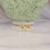 . 22 CTW Diamond Stud Earrings 18K Yellow Gold E074-YG