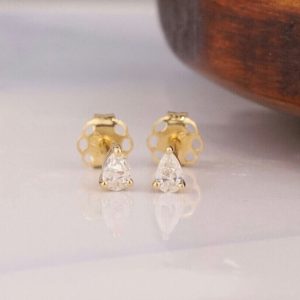 .22 CTW Diamond Stud Earrings 18K Yellow Gold E076-1 YG