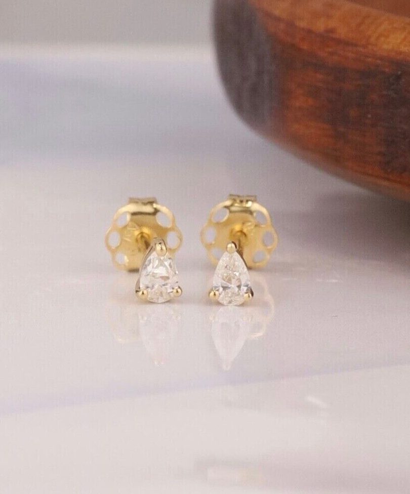 .22 CTW Diamond Stud Earrings 18K Yellow Gold E076-1 YG