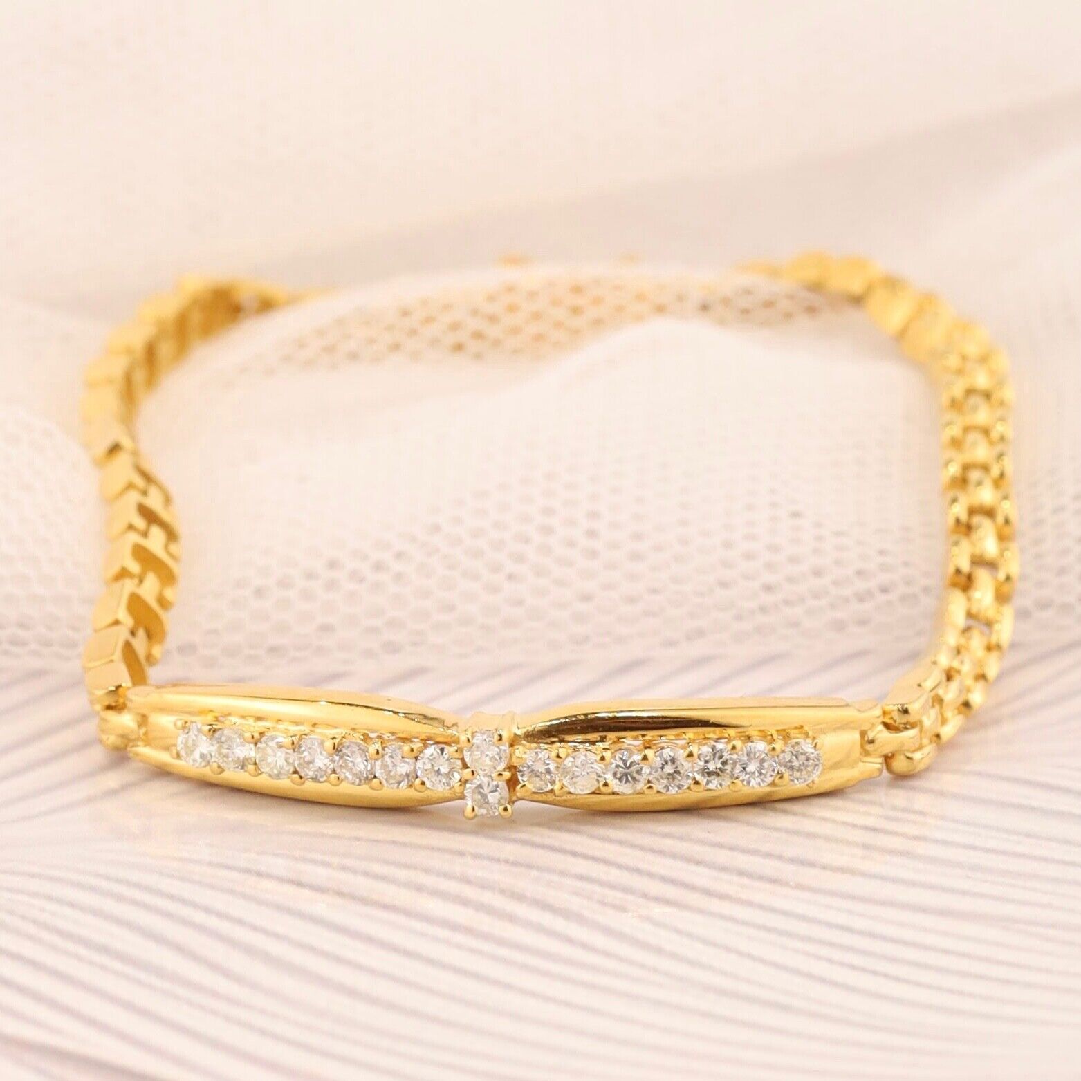.80 CTW Diamond Bracelet 14k Yellow Gold B208-YG