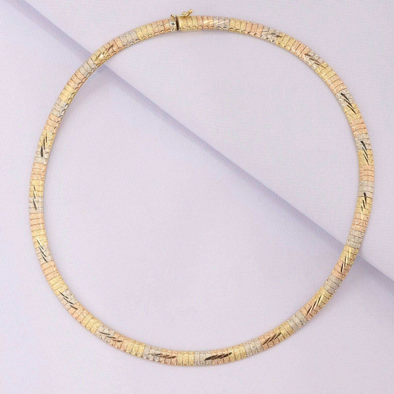 Necklace 18k Tri-Color Gold N364-TRI