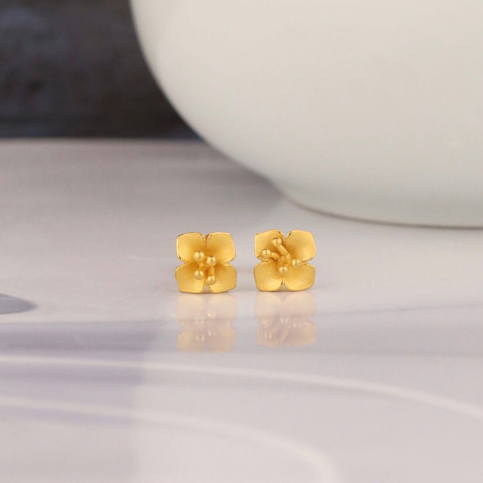 Earrings 24k Yellow Gold E066-YG