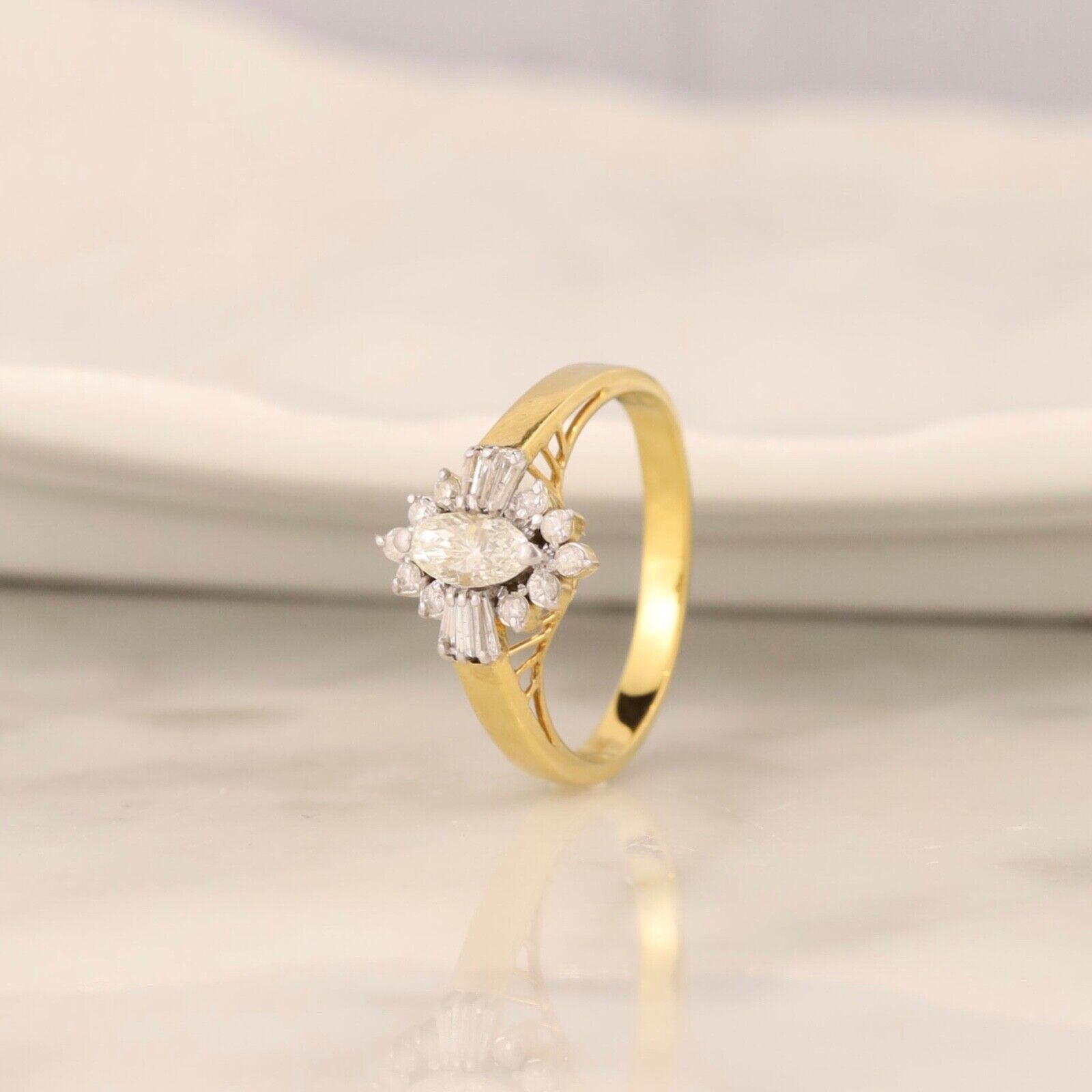 .55 CTW Diamond Ring 14k Yellow Gold JS224R-YG