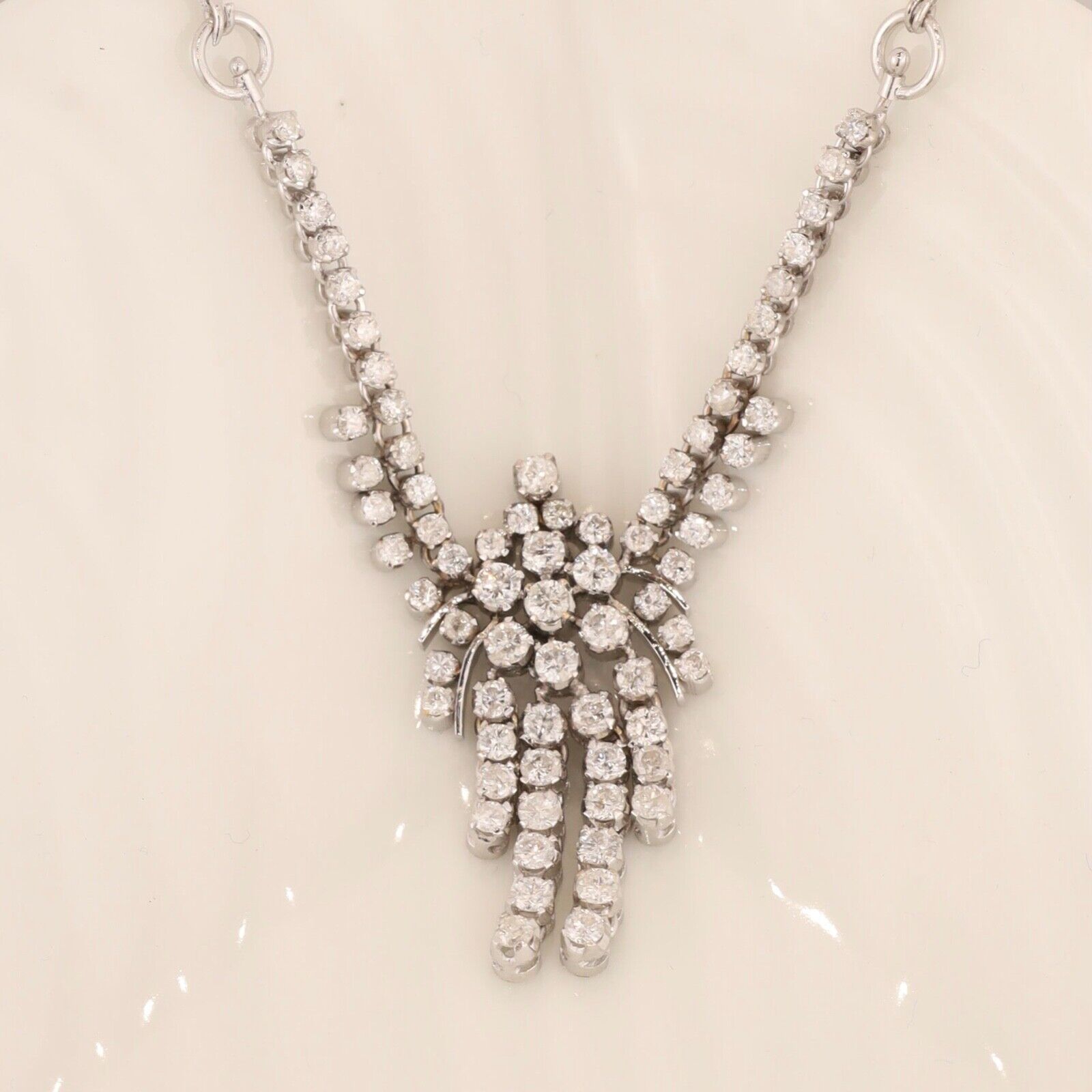 2.19 CTW Diamond Necklace 14k White Gold N353-WG