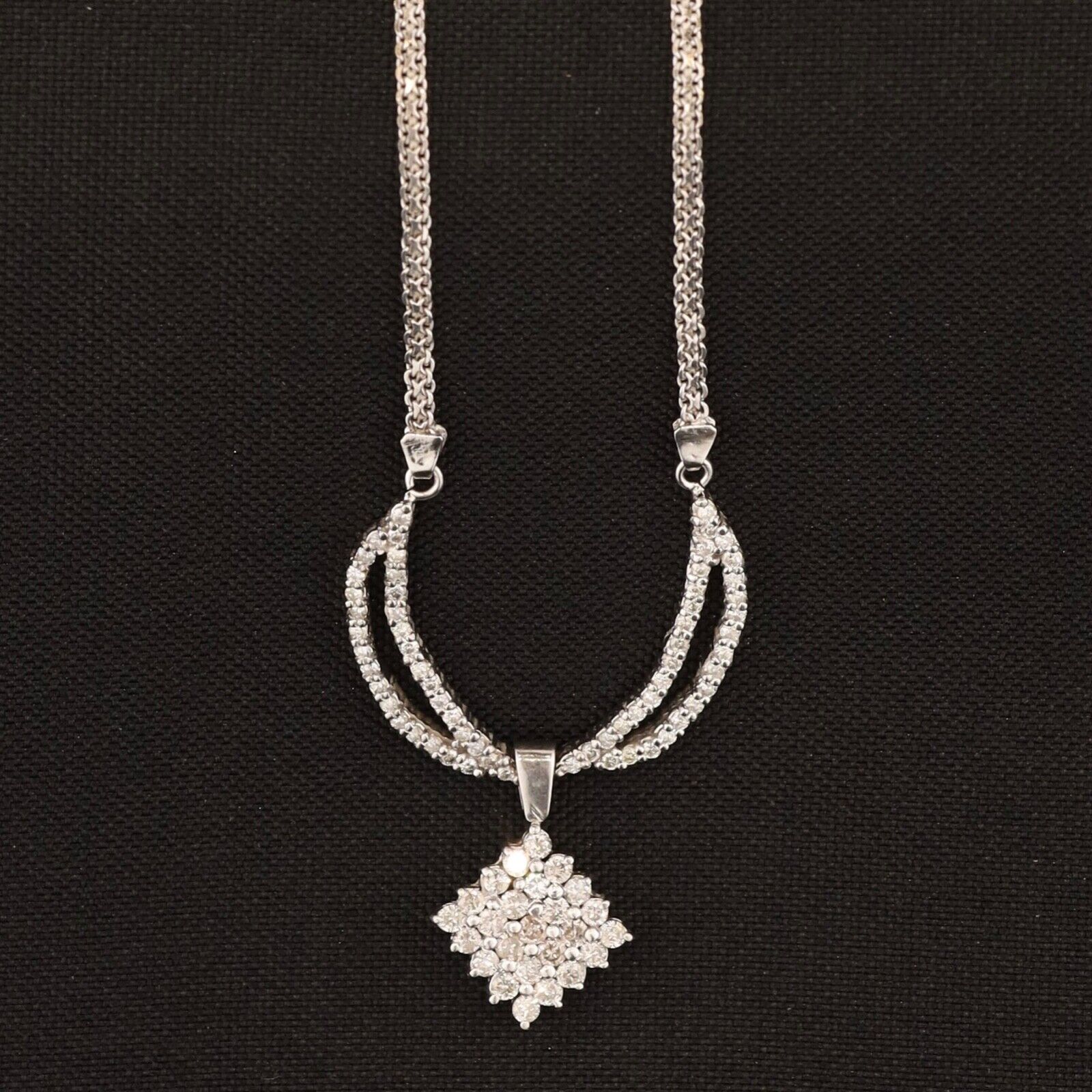 1.214 CTW Diamond Necklace 14k White Gold N354-WG