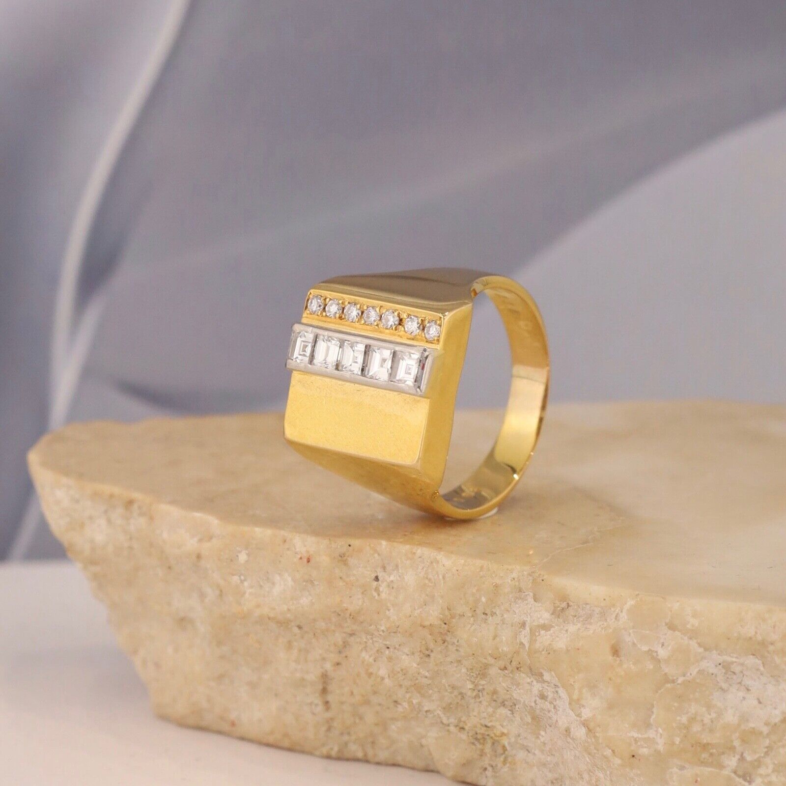 .65 CTW Diamond Ring PLATINUM & 18k Yellow Gold R350-YG