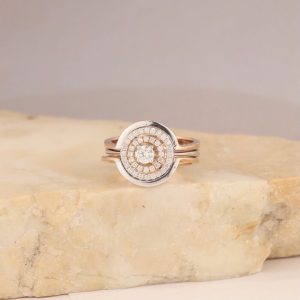 .588 CTW Diamond Engagement Ring Twotone Gold ER0283-WRG