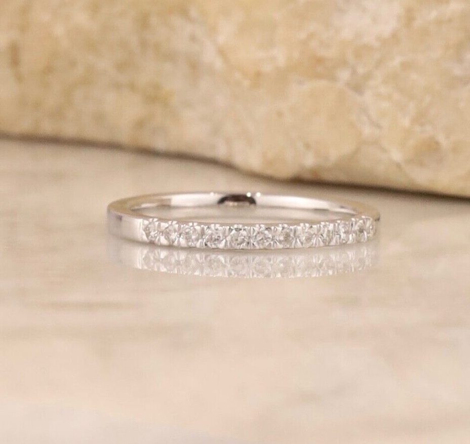 .24 CTW Diamond Half Eternity Ring 18K White Gold HE421-1 WG