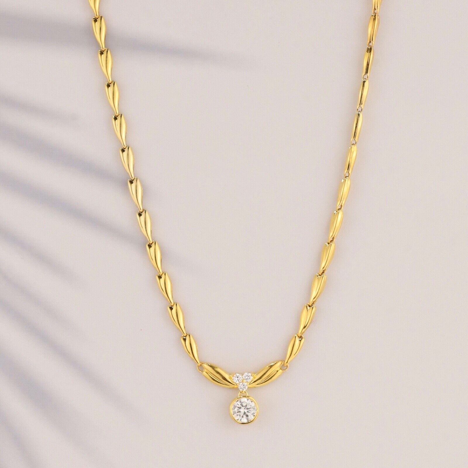 .77 CTW Diamond Necklace 18K Yellow Gold N355-YG