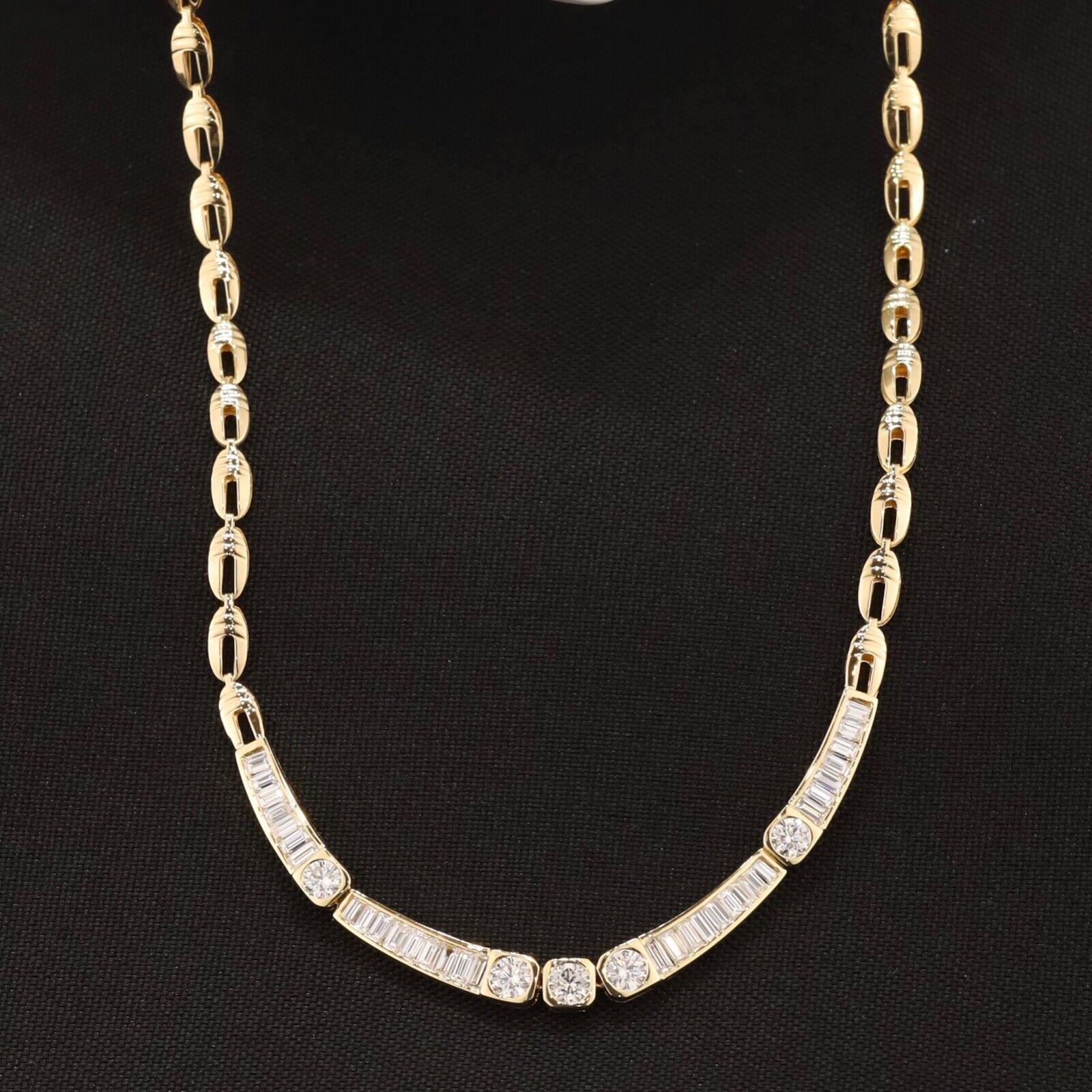 3.45 CTW Diamond Necklace 18k Yellow Gold N356-YG