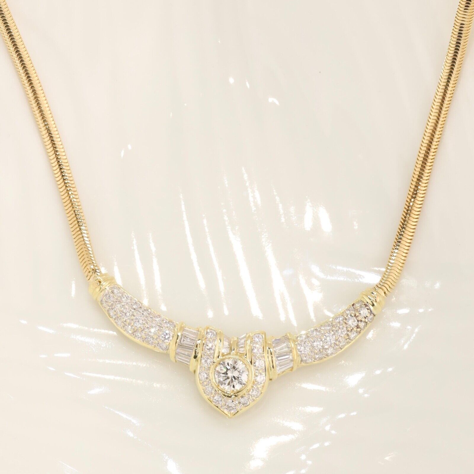 2.52 CTW Diamond Necklace 18k Yellow Gold N366-YG