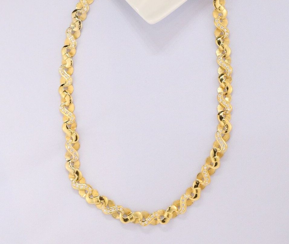 1.60 CTW Diamond Necklace 18k Yellow Gold N358-YG