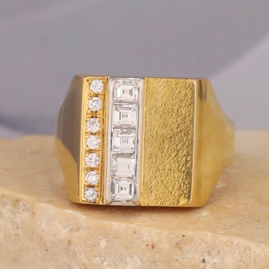 65 CTW Diamond Ring PLATINUM & 18k Yellow Gold R350-YG