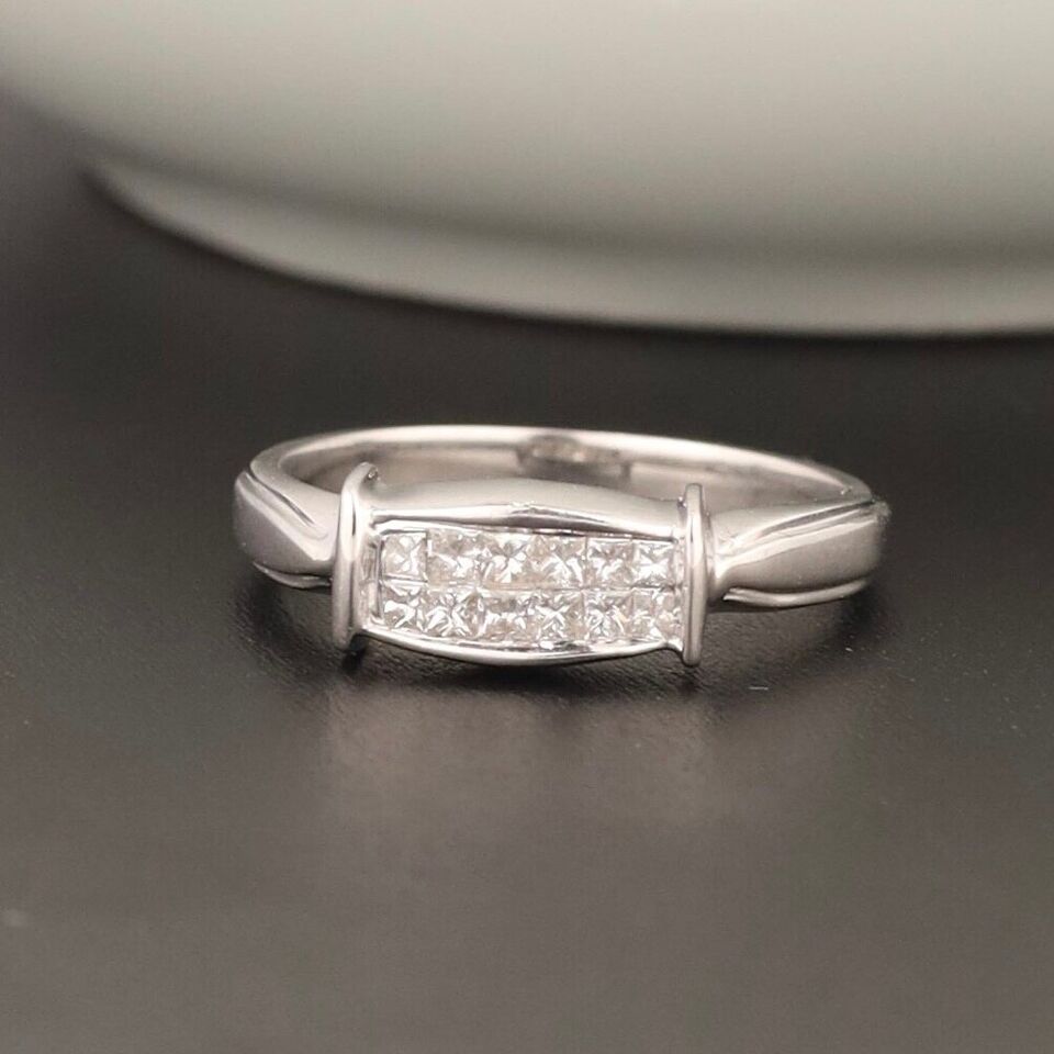 .36 CTW Diamond Ring 14k White Gold R356-WG