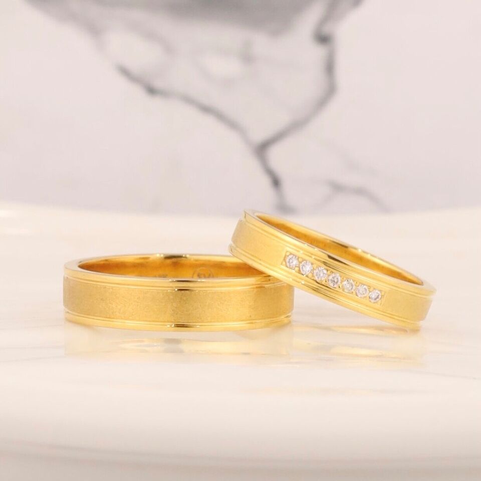 .07 CTW Diamond Wedding Ring 18K Yellow Gold WR426-YG