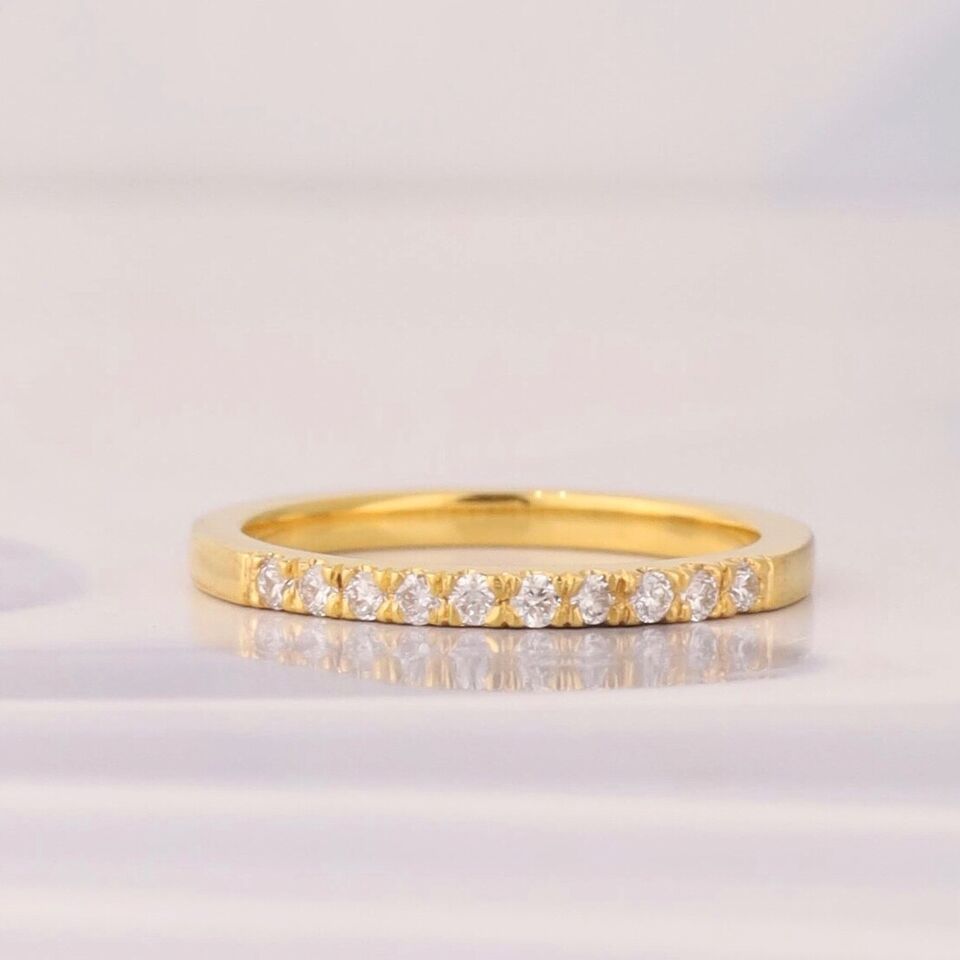 .15 CTW Diamond Half Eternity Ring 18k Yellow Gold HE419-YG