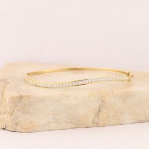 1.00 CTW Diamond Bangle 18k Yellow Gold B190-YG