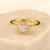 .432 CTW Diamond Engagement Ring 18k Yellow Gold ER046