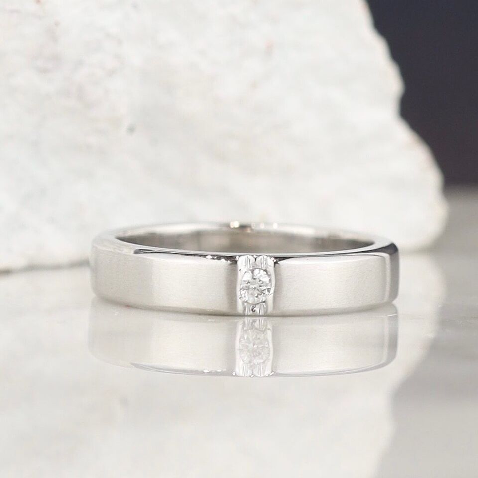 .05 Carat Diamond Wedding Ring 18K White Gold WR437-1 WG