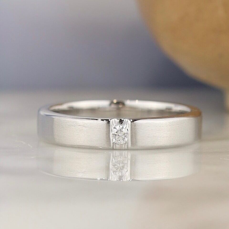 .05 Carat Diamond Wedding Ring 18K White Gold WR437-WG
