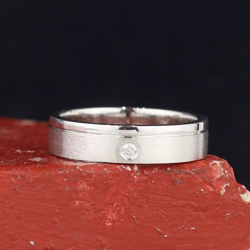 .03 Carat Diamond Wedding Ring 18K White Gold WR438-1 WG