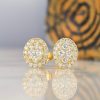 .50 CTW Diamond Stud Earrings 18K Yellow Gold E089-YG