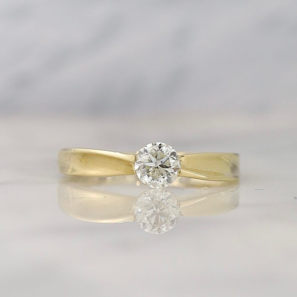 .50 CTW Diamond Engagement Ring 18K Yellow Gold ER0301-YG