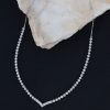 3.00 CTW Diamond Tennis Necklace 18K White Gold N368-WG