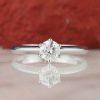 GIA-Certified .50 Carat Diamond Engagement Ring 18K White Gold ER0319-WG