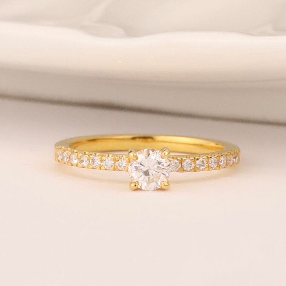 .48 CTW Diamond Engagement Ring 18k Yellow Gold ER0296-YG