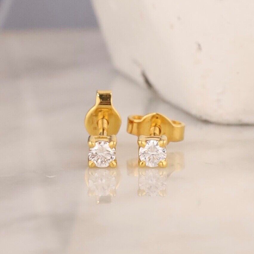 .16 CTW Diamond Stud Earrings 14k Yellow Gold E072-YG