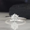 GIA-Certified .90 Carat Diamond Engagement Ring 18K White Gold ER0303-WG