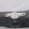 .274 CTW Diamond Engagement Ring 18K White Gold ER0336-WG