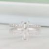 GIA-Certified.70 Carat Diamond w/.14CTW Engagement Ring 18K White Gold ER0311-WG