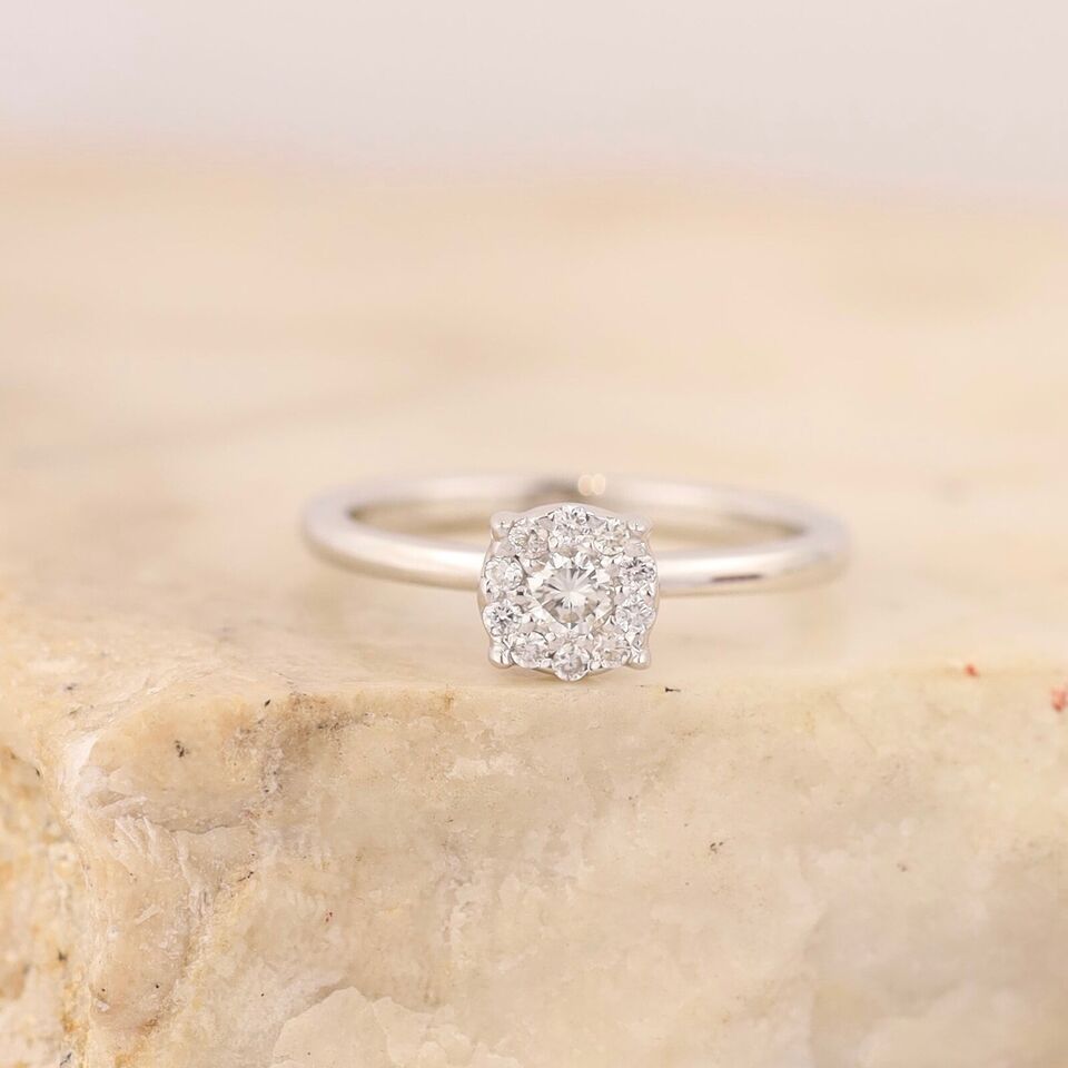 .20 CTW Diamond Engagement Ring 14k White Gold ER0230-1 WG