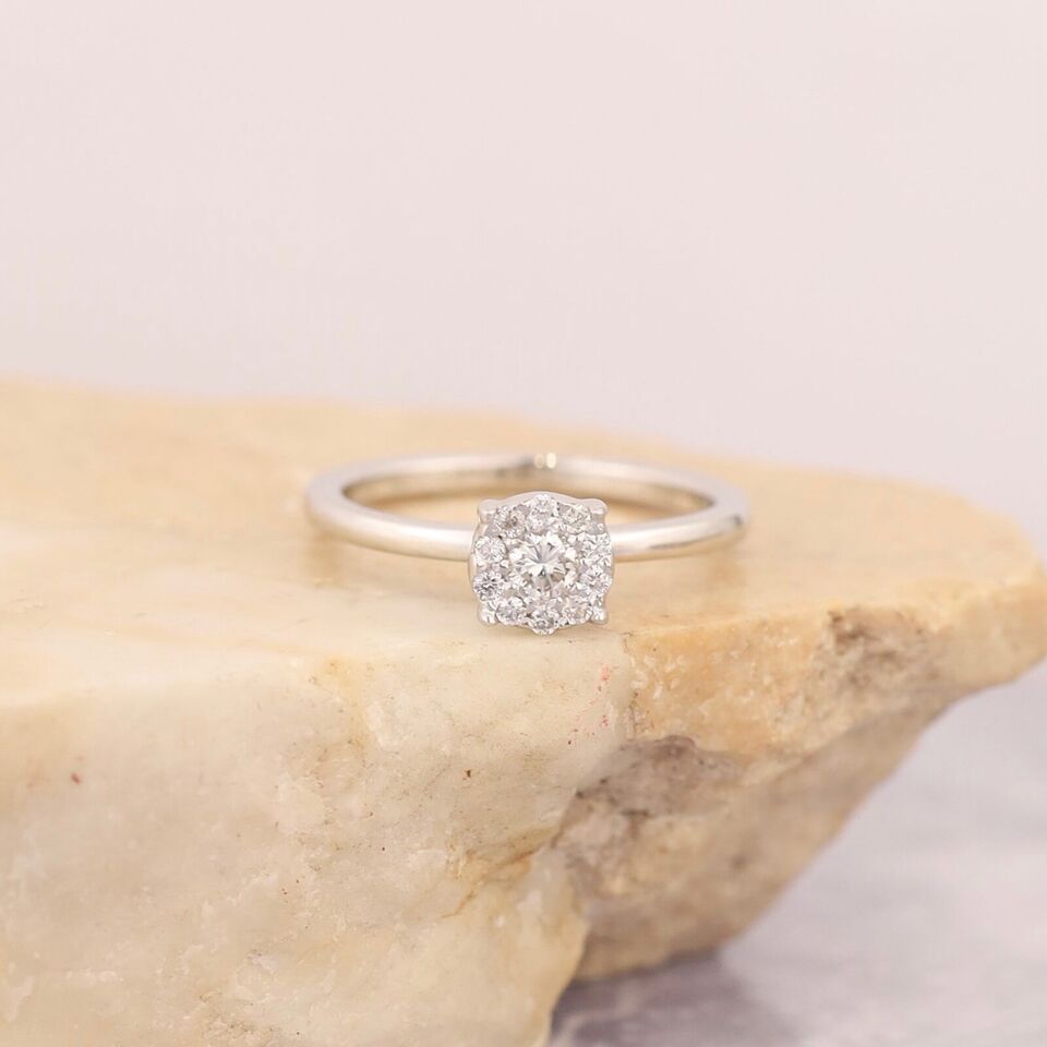 .20 CTW Diamond Engagement Ring 14k White Gold ER0230-2 WG