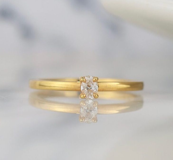 .11 Carat Diamond Engagement Ring 18K Yellow Gold ER0341-YG