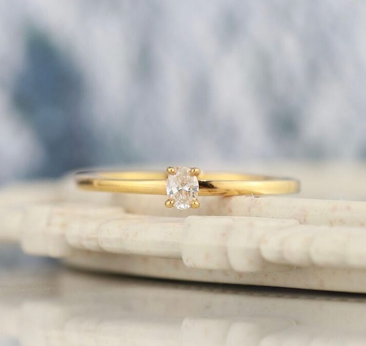 . 13 Carat Diamond Engagement Ring 18K Yellow Gold ER0342-YG