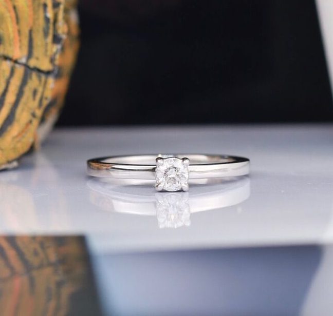.17 Carat Diamond Engagement Ring 18K White Gold ER0344-WG
