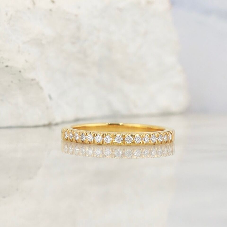 .15 CTW Diamond Half Eternity 18K Yellow Gold HE423-YG