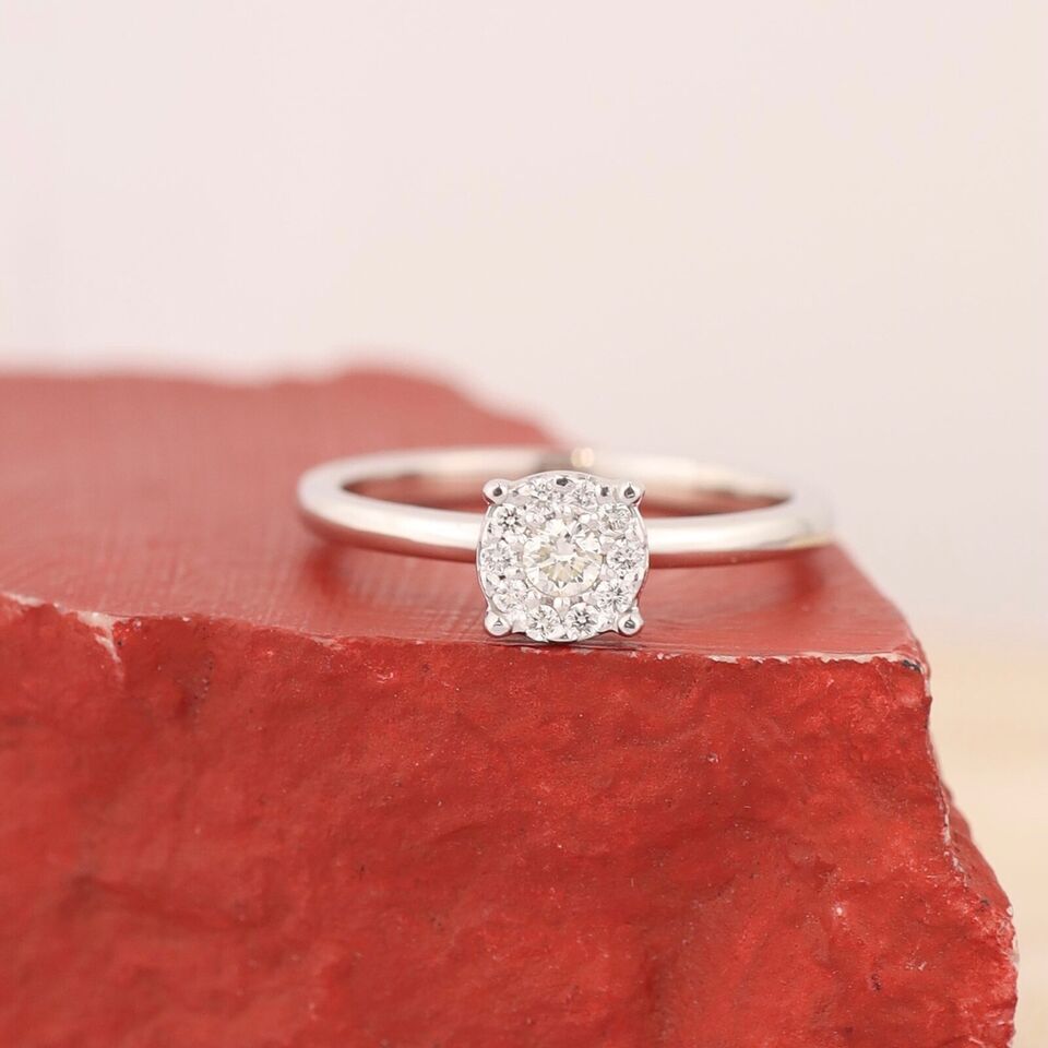 .20 CTW Diamond Engagement Ring 14k White Gold ER0230-WG
