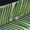 1.00 CTW Diamond Dangling Earrings 18K White Gold E0107-WG